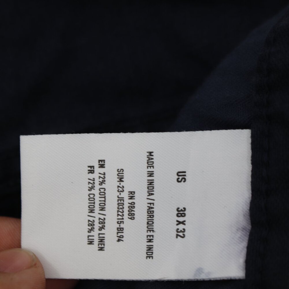 Todd Snyder Pants Mens 38 L27 Slim Fit 5 Pocket Cotton Linen Flat Front Blue - Picture 12 of 13